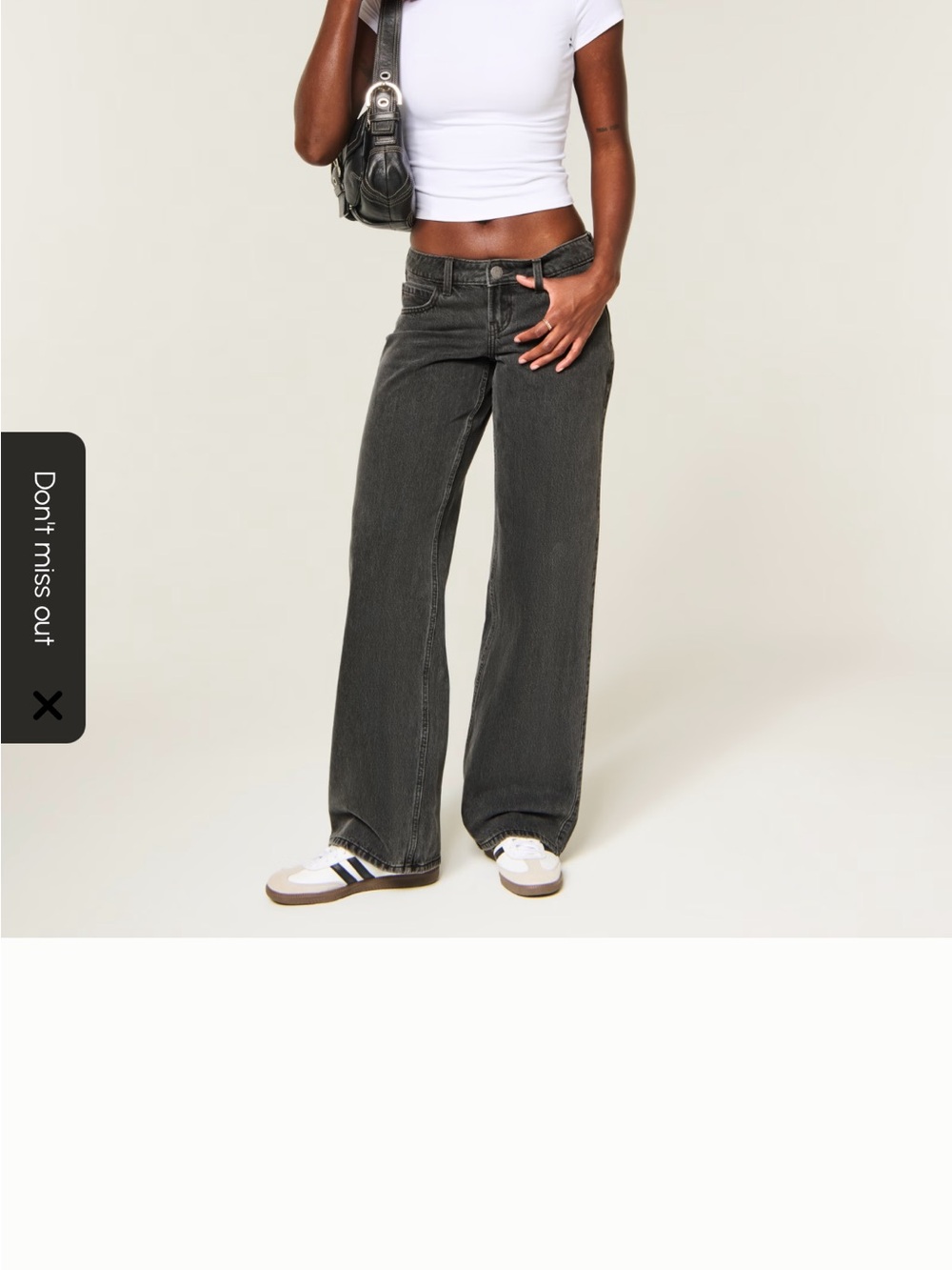 BRAND NEW: Ultra low Rise Baggy Jeans in Washed Black